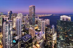 Downtown Miami skyline and Biscayne Bay